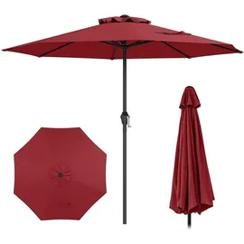 Costway Sonnenschirm Ø 250 cm Rot
