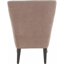 Atlantic Home Collection Cocktailsessel »Jan« mit Wellenunterfederung, Massivholzfüße braun