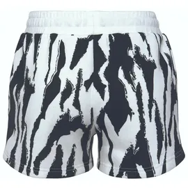 French Connection Sweatshorts Damen schwarz-weiß gemustert Gr.40/42