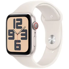 Apple Watch SE 2024 GPS + Cellular 44 mm Aluminiumgehäuse Polarstern, Sportarmband Polarstern M/L