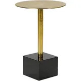 Beliani Beistelltisch COLIBRI Metall Gold, Schwarz, Rund, 30x54x30 cm