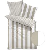Traumschlaf Los Angeles Gestreift Beige 240 x 220 cm + 2 x 80 x 80 cm