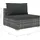 vidaXL Polyrattan Lounge-Set mit Auflagen grau
