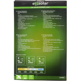 ez solar Wegeleuchte Edelstahl/Glas 41,0 cm 4er Set schwarz