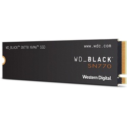 WD_Black SN770 NVMe Gaming-SSD (250 GB) 5150 MB/S Lesegeschwindigkeit, 4900 MB/S Schreibgeschwindigkeit, Formfaktor: M.2 2280 schwarz 250 GB