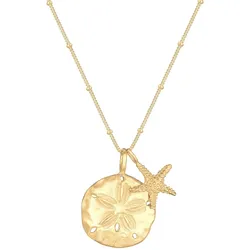 Elli Kugelkette Seestern Meer Maritim Sommer 925 Silber goldfarben Damen 