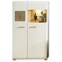 Innostyle Vitrine Fun Plus 80 x 37 x 139 cm Weiß/Braun