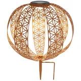GLOBO Metall Solarleuchte rost 33646R