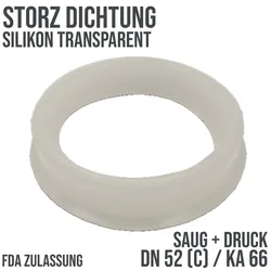 Dichtung STORZ  C DN 52 KA 66 Kupplung (Saug/Druck) Silikon transparent FDA