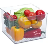 Relaxdays Kühlschrank Organizer 15,5x21x21 cm transparent