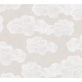 A.S. Création A.S. Creation Vliestapete Wolken 10,05 m x 0,53 m Creme-Weiß FSC®