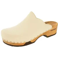 woody Damen Emma Clog, Creme, 37 EU