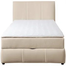 otto home Boxbett OTTO HOME "Hartley inkl. Bettkasten und Topper, auch in Überlänge erhältlich", beige, B:102cm L:210cm, Komplettbetten, wahlweise mit Bonnell- oder TTFK-Matratze in H2, H3 o. H4 erhältlich