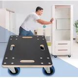 ECD Germany Transportroller 40 x 60 cm bis 800 kg Siebdruckplatte PP-Räder Rollbrett Transporthilfe für Umzug Möbel-Transport Möbelhund Rollwagen Roller Transporter Transportwagen