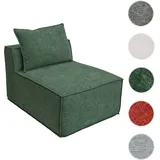 Mendler Lounge-Sessel Stoff 63 x 75 x 97 cm Grün mit Kissen