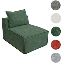 Mendler Lounge-Sessel Stoff 63 x 75 x 97 cm Grün mit Kissen