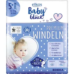 elkos Babyglück Premium Windeln 5+ Junior 12-17KG 34ST