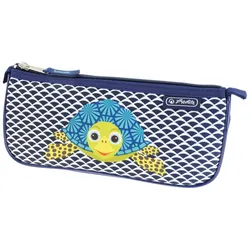 Herlitz 50038992, Weiches Federmäppchen, Polyester, Blau, Weiß, Abbildung, Reißv