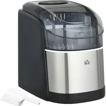 Homcom Eiswürfelmaschine, 1,8L Eiswürfelbereiter mit 1,7L Wassertank, 2 Eiswürfelgrößen, Eisschaufel,