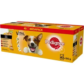 PEDIGREE Portionsbeutel Megapack mit 4 Varietäten in Sauce 40 x 100 g