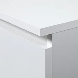 akord furniture factory AKORD B20 rechts Weiß mit 4 Ablagen B155 x H77 x T85 cm - Weiß