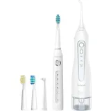 Fairywill Fairywill, Elektrische Zahnbürste, Sonic toothbrush with tip set and water fosser FW-507+FW-5020E (white)