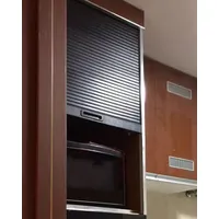 ZIMGOD Falttür Schwarze Rollladentür Küchenschrank-Set, Rollschiebetür für Schränke und Schränke, Falttüren aus ABS-Kunststoff, Individuelles Garagentor für Haushaltsgeräte(60x90cm (23.6x35.4))