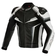 BÜSE Lederjacke Schwarz/Weiß 3XL