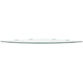 vidaXL Eckablage mit Verchromten Halterungen Glas Transparent 45x45 cm