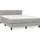 vidaXL Boxspringbett mit Matratze Hellgrau 140x200 cm Stoff