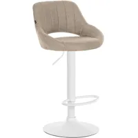CLP Barhocker Milet Stoff taupe/weiß