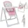 BABY VIVO 3in1 Kinderhochstuhl / Babywippe höhenverstellbar für Kinder - Lulu in Rosa