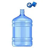 mutto Wasserflasche Leer, 19 Liter Wasserbehälter, Wiederverwendbare PET Wassergallone Leerflasche mit 2x Deckel Inklusive, BPA Frei