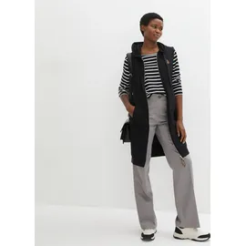 bonprix Long-Sweatweste mit Kapuze, Baumwoll-Mischung, 2-Wege-Zipper