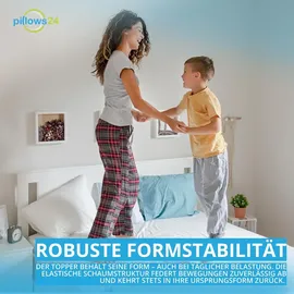 Pillows24 Topper 140 x 200 cm aus Memory-Schaum 6 cm hoch
