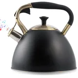 3 L Flötenkessel: Wasserkessel aus Edelstahl, Retro Teekessel Wasserkocher,Wasserkessel Induktion Flötenkessel für Gasherd Induktionsherd Herd Wasserkocher Für Gasherd Und Induktion