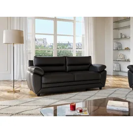 vente-unique 3-Sitzer - Kunstleder - Schwarz - MANOA
