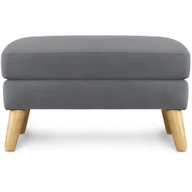 Konsimo Sitzhocker Holz 80 x 46 x 65 cm Grau