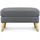 Konsimo Sitzhocker Holz 80 x 46 x 65 cm Grau