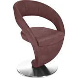 K+W Komfort & Wohnen Drehstuhl Wave Mikrofaser rot