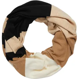 s.Oliver Lässiger Feinstrick-Loopschal mit Streifen und Logo-Ring - Einheitsgröße