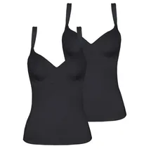 VIANIA 2er Pack BH Hemd Basic in schwarz - 75D