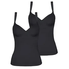 VIANIA 2er Pack BH Hemd Basic in schwarz - 75D