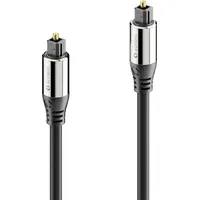 Sonero Premium optisches Toslink Kabel, 1,00m, vergoldete Kontakte, schwarz