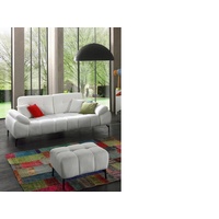 Möbeldreams Big-Sofa Tiko 3Sitzer + Hocker Teddy-Stoff Modern Verstellbare Rückenlehne