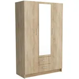 masseno Drehtürenschrank PINELLO 120 x 195 x 55 cm Braun