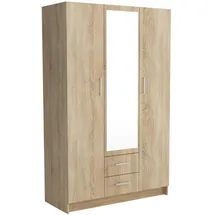 masseno Drehtürenschrank PINELLO 120 x 195 x 55 cm Braun