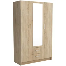 masseno Drehtürenschrank PINELLO 120 x 195 x 55 cm Braun
