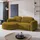 masseno ECKSOFA AMILIA M L-S Gelb Velours-Stoff mit Schlaffunktion