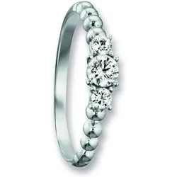 Goldring ONE ELEMENT "Zirkonia Ring aus 333 Weißgold" Gr. 53, silber, Fingerringe, Damen, 53,mit Zirkonia, Weißgold 333, Damen Gold Schmuck